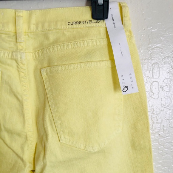 NEW Current/Elliott The Stiletto Jeans in Acid Yellow shade Size 27 - Picture 8 of 8